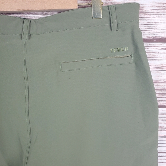 TEREN Mens 35 Green 10" Inseam Daily Driver Chino Shorts                     #63 - Picture 9 of 12